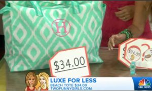 Our Mint Ikat beach bag was on the Look for Less on TODAY