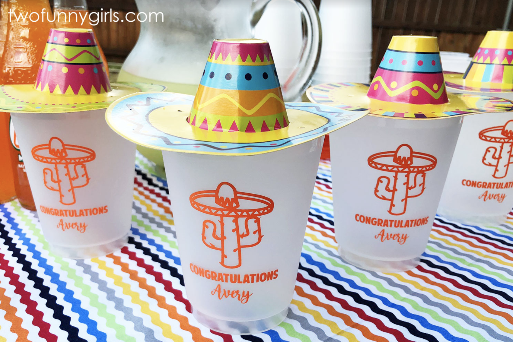 Fiesta Cups, Fiesta Baby Shower Cups, Personalized Shatterproof