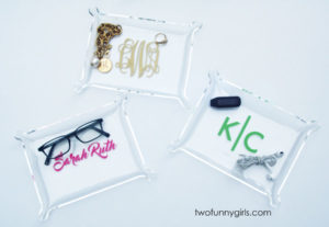 Personalized Acrylic Jewelry Tray Dorm Room 