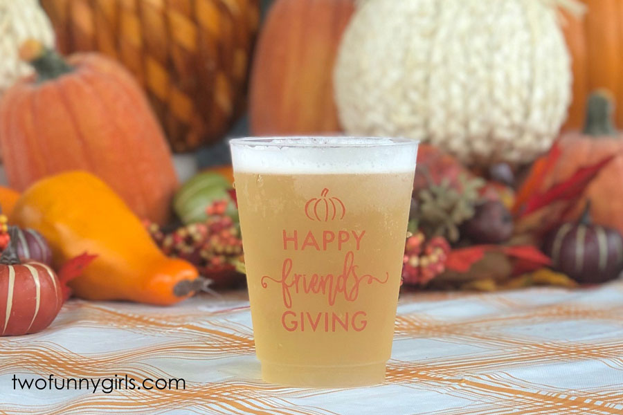 shatterproof Friendsgiving cups