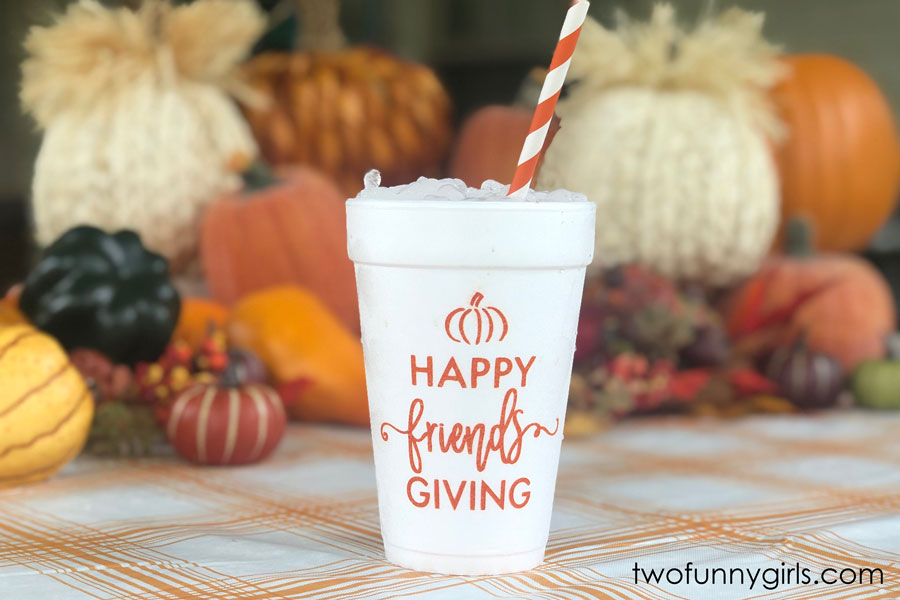 disposable friendsgiving cups