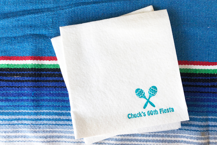 custom napkins for taco party