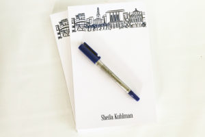 Personalized Notepad Set {University of Kentucky - Lexington, Kentucky Campus Skyline}
