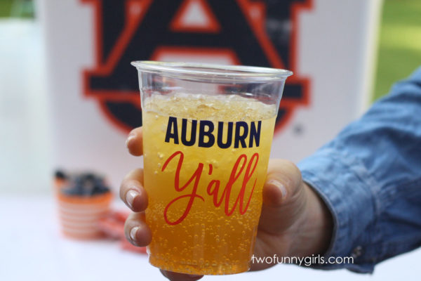 Soft Plastic SOLO Cups for Football Tailgate {Two Ink Colors}