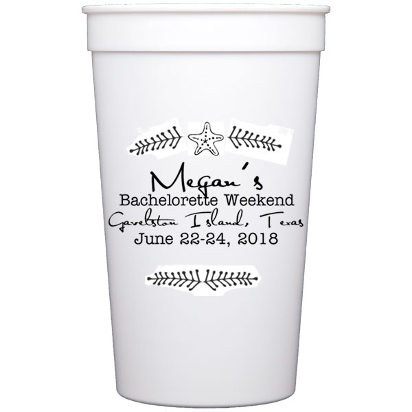 Personalized Plastic Wedding Reception Stadium Cups