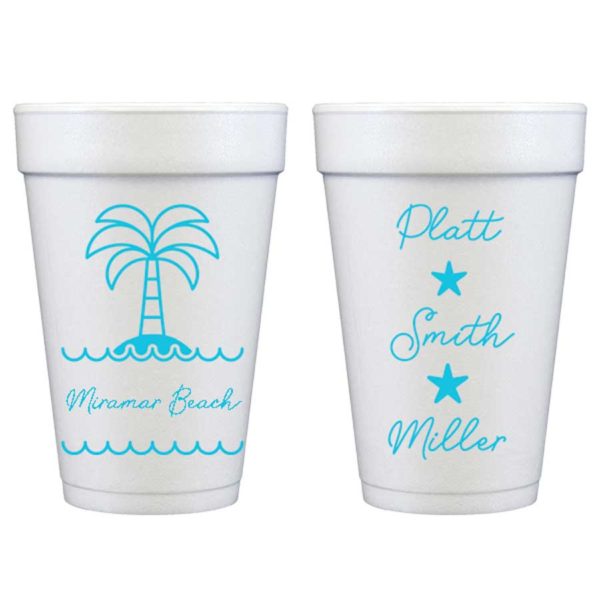 Personalized Styrofoam Cups for Family Reunion or Family Vacation