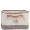 Canvas Tub Storage Bin with Monogram {Navy Blue} - Image 4