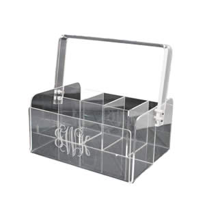 Personalized Clear Acrylic Silverware Caddy