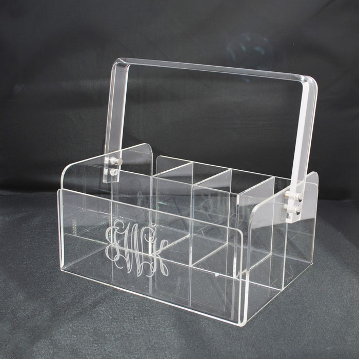 Personalized Clear Acrylic Silverware Caddy