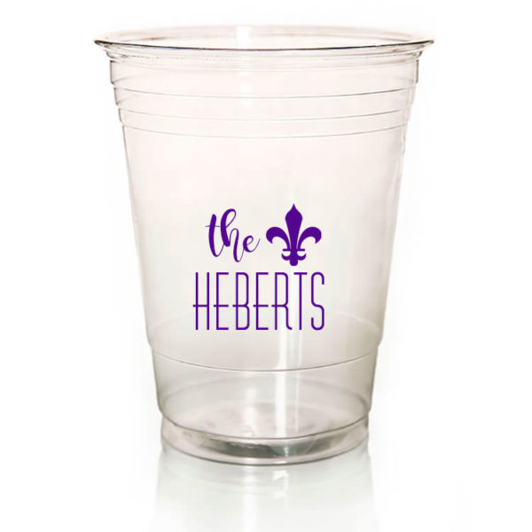 Personalized Clear Soft Sided Cups {Mardi Gras}