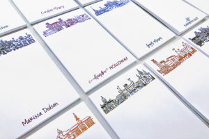 College Campus Skyline Notecards & Notepads