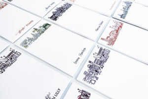 Personalized College Campus Skyline Notepads
