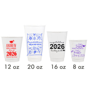 Paper Coffee Cups with Insulated Cardboard Sleeve Wrap for Graduation  {All Sizes}