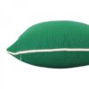 Canvas Throw Pillowcase with Monogram {Emerald Green with White Piping} - Image 5