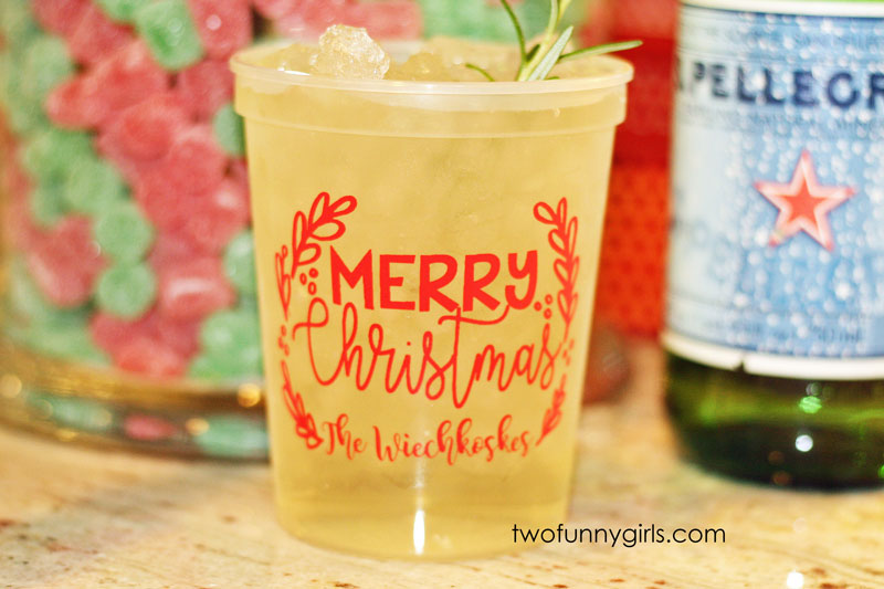 Personalized Plastic Cups for Christmas 16 ounce