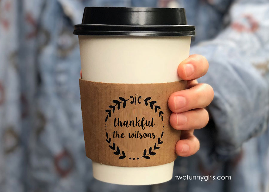 Insulated Cardboard Paper Thanksgiving Coffee