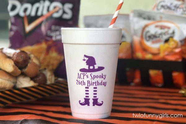 Personalized Halloween Styrofoam Party Cups {All Sizes}