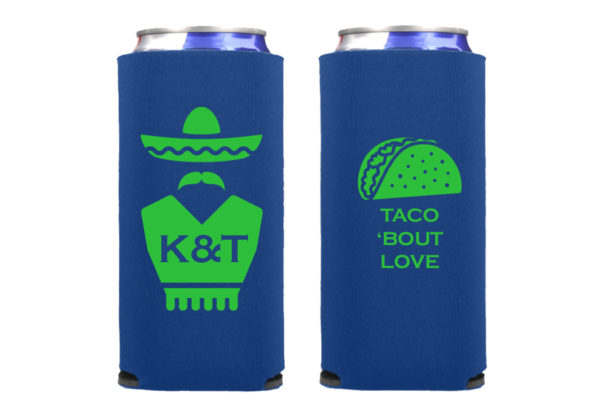Neoprene Collapsible 12 oz Slim Can Insulated Hugger for Mexican Fiesta Party {Qty 12+}