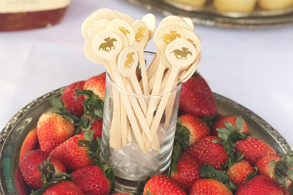 Custom Wooden Charcuterie Food/Drink Pick Kentucky Derby Party {4" long}