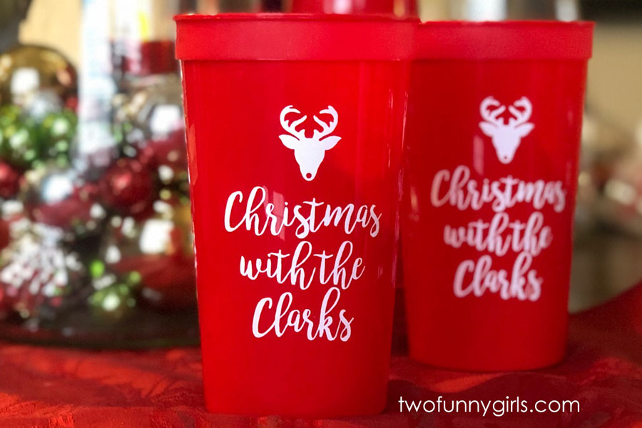 Personalized Christmas Party Stadium Cups