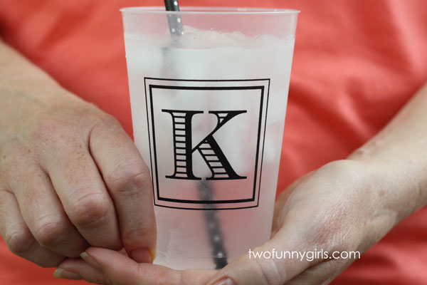 Red Plastic Cup with tube for drinks and coctails 0.43 L