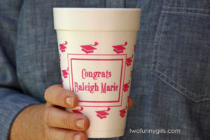 Personalized Graduation Drinkware and Table Decorations