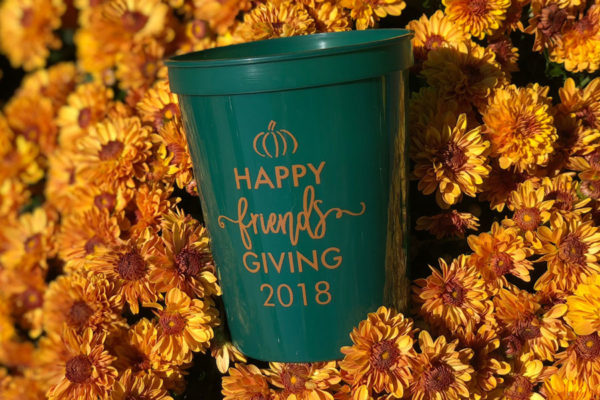 Personalized Stadium Cups for Thanksgiving {16 oz}