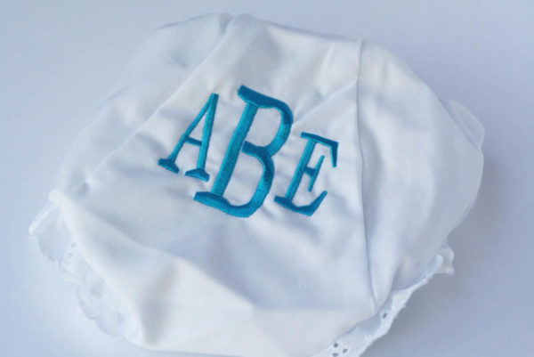 Monogrammed Eyelet Diaper Cover