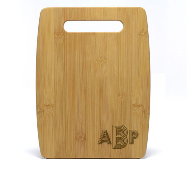 Economy Bamboo Personalized Wood Cutting Board/Serving Tray {Medium 9" x 12"}