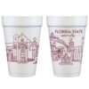 Florida State University Campus Skyline Foam Cup 10 Pack - Tallahassee, Florida - Image 2