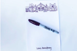 Personalized Notepad Set {Florida State Seminoles Landmarks - Tallahassee, Florida}