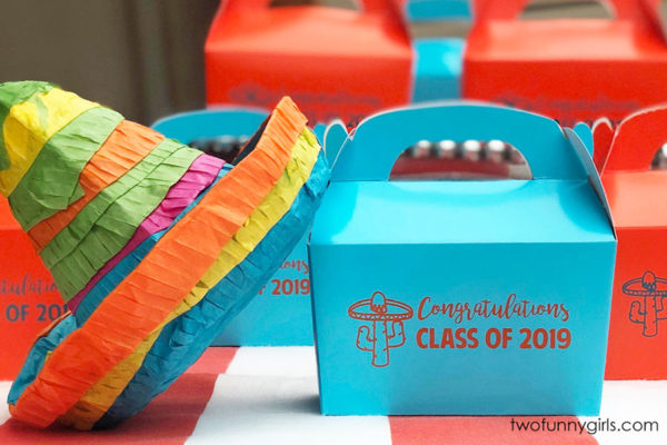 Personalized Small Favor Boxes with Gable Top {Graduation Party Favor Box}