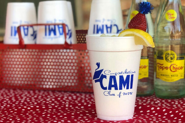 Personalized Styrofoam Party Cup {Graduation Party}
