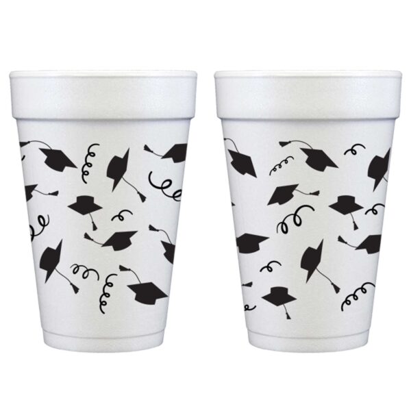 Graduation Cap Wrap Styrofoam Cups {10 Pack Sleeve}