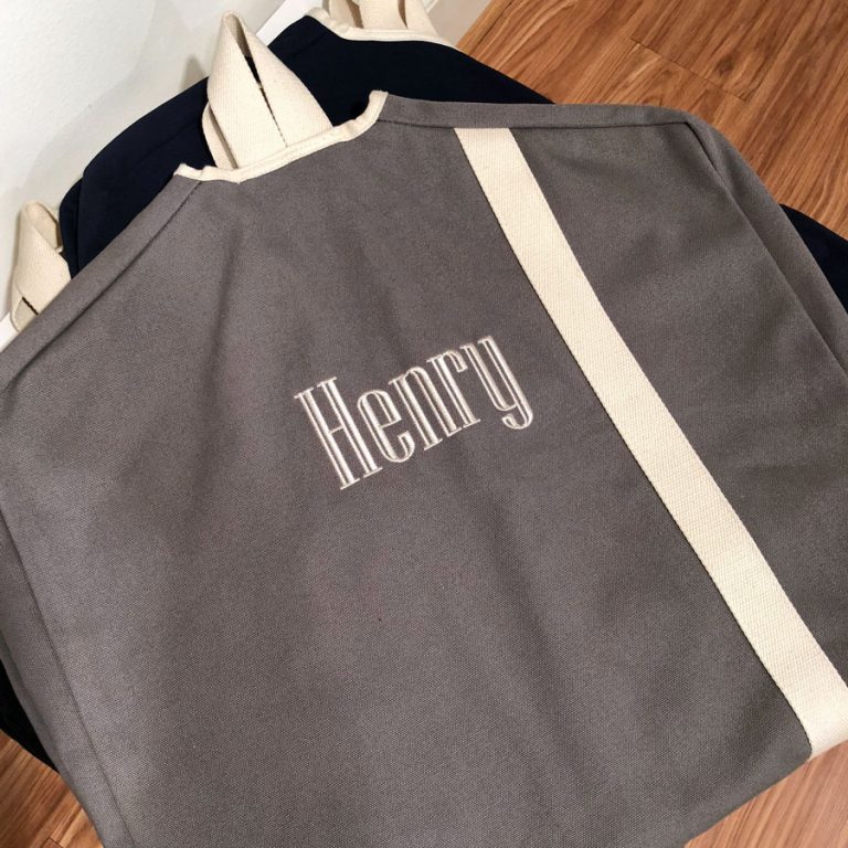 Canvas Garment Bag Personalized with Monogram