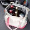 Insulated Canvas Cooler Tote Bag {Large - Red} - Image 4