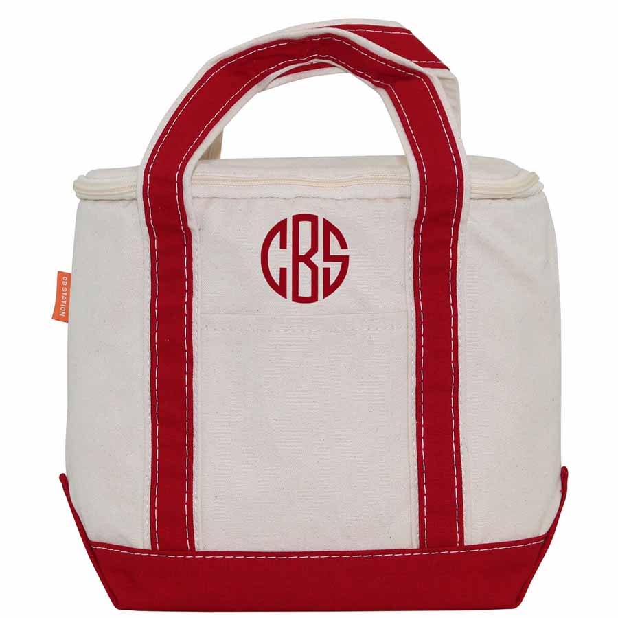monogrammed insulated lunch bag