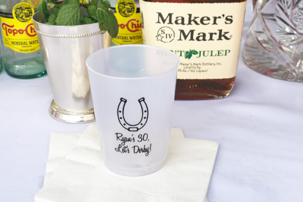 Custom Printed Colored Hard Plastic Kentucky Derby Party {All Sizes - All Colors}