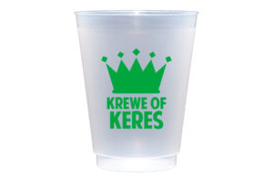 Personalized Frosted Shatterproof Cups {Mardi Gras}