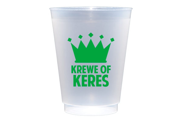Personalized Frosted Shatterproof Cups {Mardi Gras}