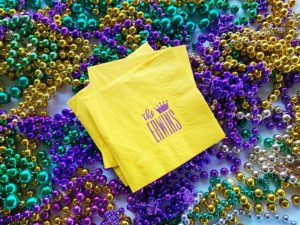 mardi gras napkins custom