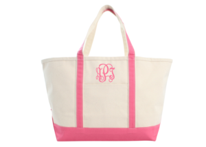 Monogram Canvas Boat Tote Bags