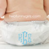 Monogrammed Eyelet Diaper Cover - Image 2
