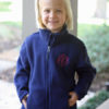 Monogrammed Fleece Jacket for Girls {Royal Blue} - Image 2