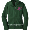 Monogrammed Fleece Jacket {Forest Green} - Image 3
