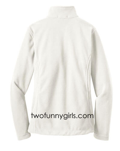 Monogrammed Fleece Jacket {Winter White}
