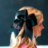 Monogram Grosgrain Hair Bow {Black} - Image 3