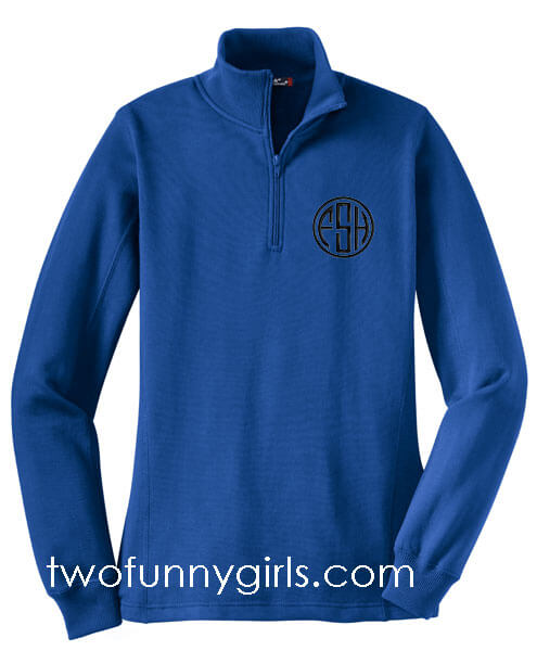 royal blue half zip