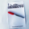 Personalized Notepad Set {University of Mississippi - Ole Miss Landmarks - Oxford, Mississippi Skyline} - Image 3