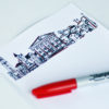 Personalized Notepad Set {University of Mississippi - Ole Miss Landmarks - Oxford, Mississippi Skyline} - Image 2